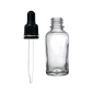 Frasco de Vidrio Multiusos Transparente R18 con Tapa Inviolable Bulbo Negro