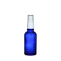 Frasco de Vidrio Multiusos Azul R18 con Tapa Atomizador Blanco