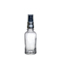 Frasco de Vidrio Multiusos Transparente R18 con Tapa Dosificador Plata