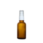 Frasco de Vidrio Multiusos Ámbar Mate R18 con Tapa Atomizador Blanco