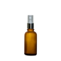 Frasco de Vidrio Multiusos Ámbar Mate R18 con Tapa Atomizador Plata