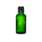 Frasco de Vidrio Multiusos Verde R18 con Tapa Inviolable Negro
