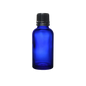Frasco de Vidrio Multiusos Azul R18 con Tapa Inviolable Negro