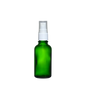 Frasco de Vidrio Multiusos Verde R18 con Tapa Atomizador Blanco