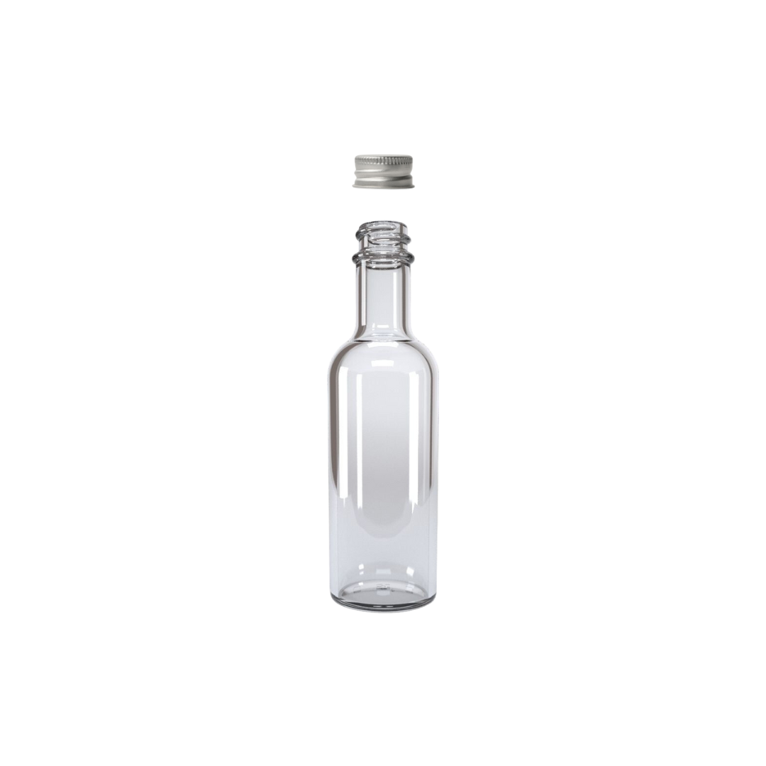 Frasco de Vidrio Tequilera Miniatura 50ml