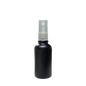 Frasco de Vidrio Multiusos Negro Mate R18 con Tapa Atomizador Natural