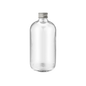 Botella de Vidrio Bostoniana Redonda Transparente