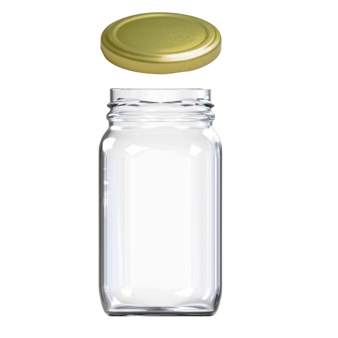 Tarro Cuadrado De Vidrio 27 Oz Con Tapa De Bambú - Almacenamiento Hermético Para Alimentos, Especias O Decoración