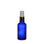 Frasco de Vidrio Multiusos Azul R18 con Tapa Atomizador Dorado