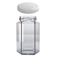 Tarro Hexagonal de Vidrio