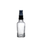 Frasco de Vidrio Multiusos Transparente R18 con Tapa Dosificador Negro