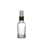 Frasco de Vidrio Multiusos Transparente R18 con Tapa Atomizador Dorado