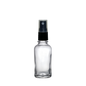 Frasco de Vidrio Multiusos Transparente R18 con Tapa Atomizador Negro