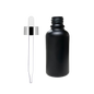 Frasco de Vidrio Multiusos Negro Mate R18 con Tapa Bulbo Plata