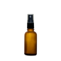 Frasco de Vidrio Multiusos Ámbar Mate R18 con Tapa Atomizador Negro