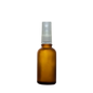 Frasco de Vidrio Multiusos Ámbar Mate R18 con Tapa Atomizador Natural