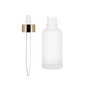 Frasco de Vidrio Multiusos Mate R18 con Tapa Bulbo Dorada