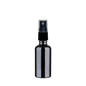 Frasco de Vidrio Multiusos Negro R18 con Tapa Atomizador Negro