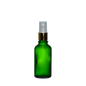 Frasco de Vidrio Multiusos Verde R18 con Tapa Atomizador Dorado